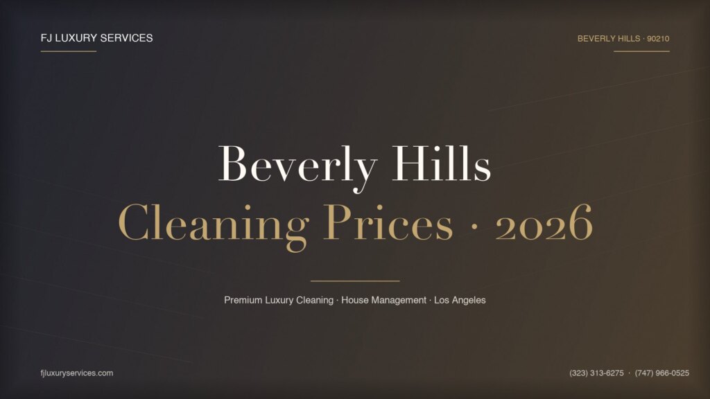 Beverly Hills house cleaning prices guide 2026 — luxury cleaning rates 90210
