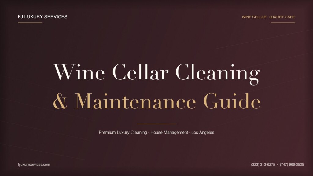 Wine cellar cleaning and maintenance — luxury collector care guide