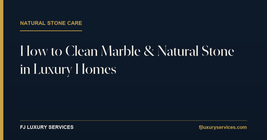 How to clean marble and natural stone in luxury homes — FJ Luxury Services