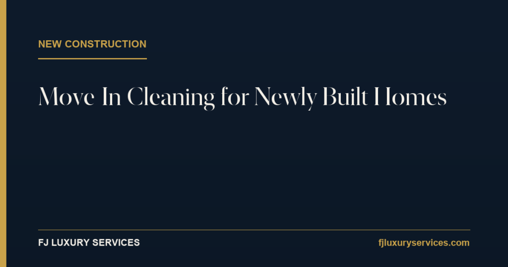 Move-in cleaning for newly built homes — FJ Luxury Services